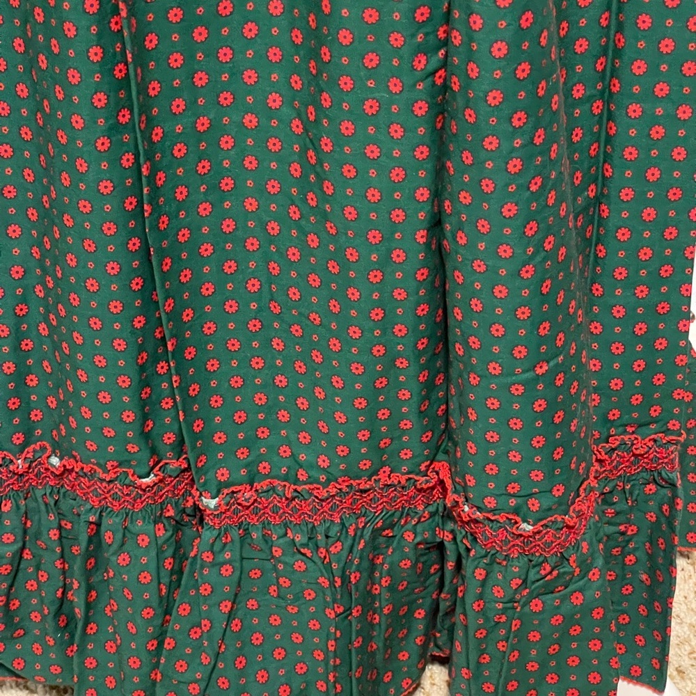 Handmade Green Smocked Top & Maxi Skirt Babydoll Boho Prairie Cottagecore Small - Picture 10 of 12